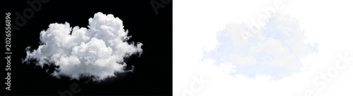 Foto Large realistic cumulus cloud png isolated on transparent background, high resol