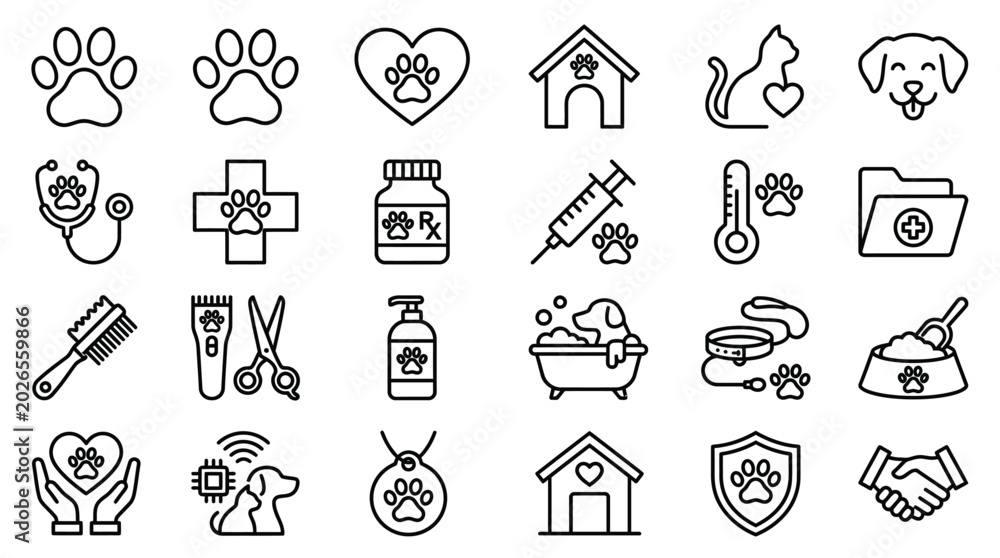 Fototapeta premium set of heath care icon vector