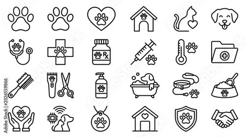 Tableau sur toile set of heath care icon vector
