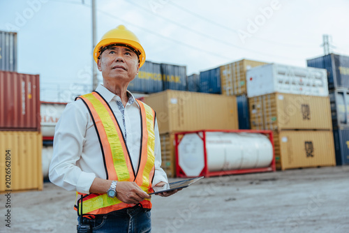 Asian Japan Export Cargo Shipping Business man, Senior leader Logistic Business owner, Importer.