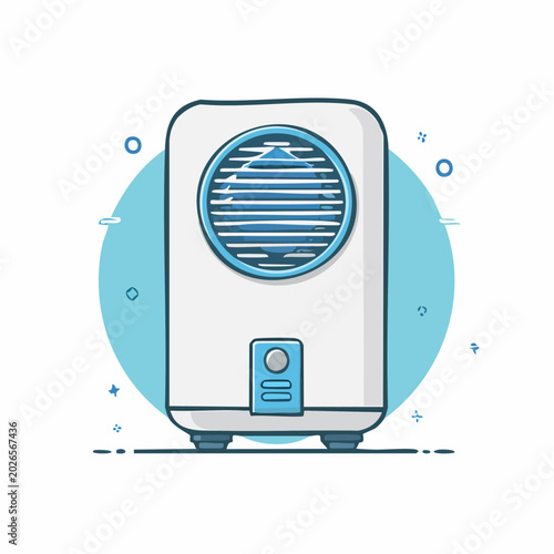 Illustration of a portable air cooler