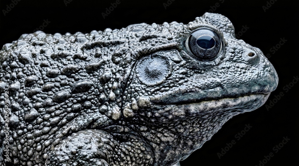 Fototapeta premium Bullfrog Head Profile Professional Commercial Visual Concept High Resolution Creative Asset for Marketing Editorial and