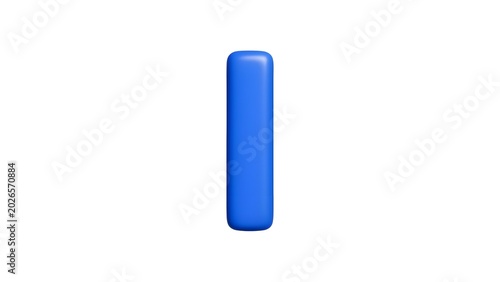 3d blue letter I exclamation mark