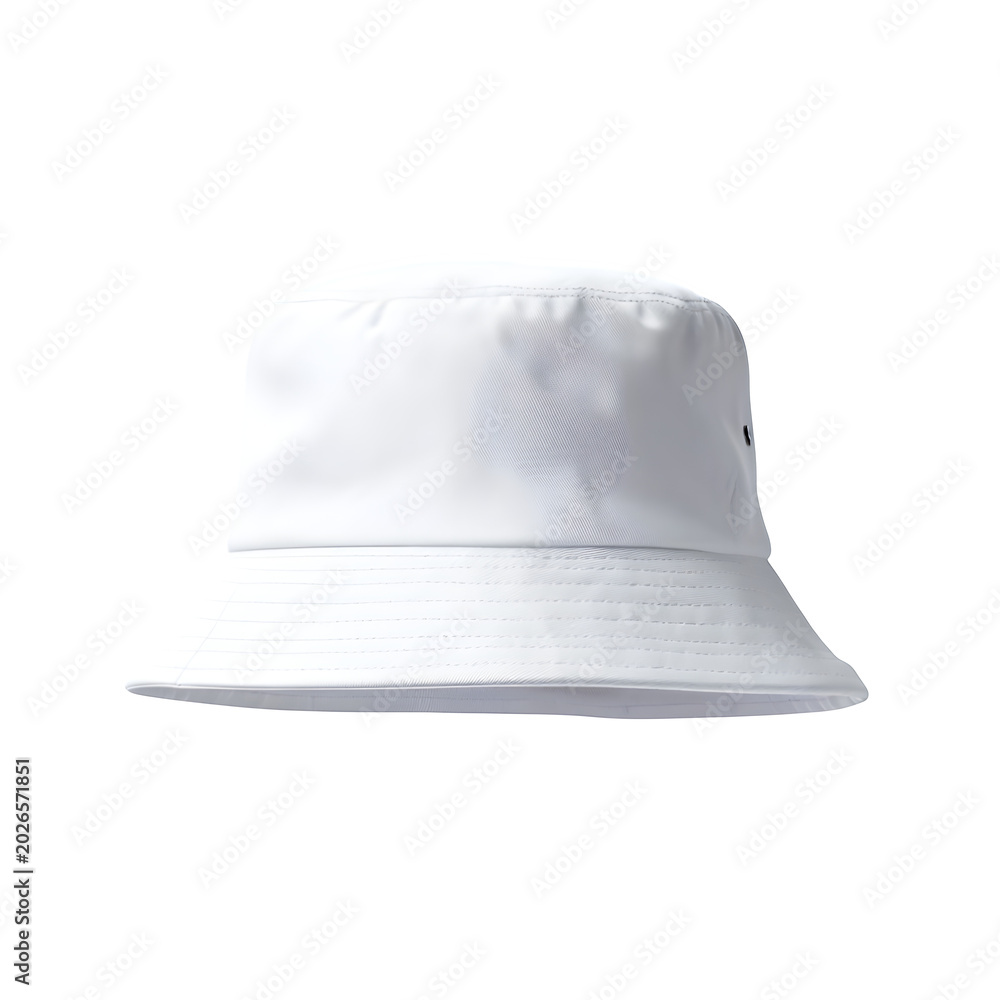 Fototapeta premium White bucket hat isolated on white background