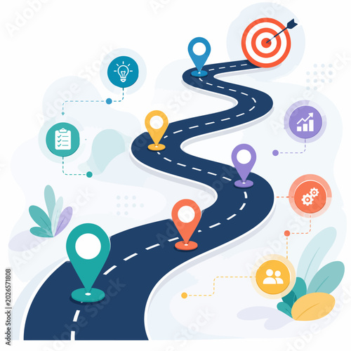 Strategic Roadmap Infographic for Business Development