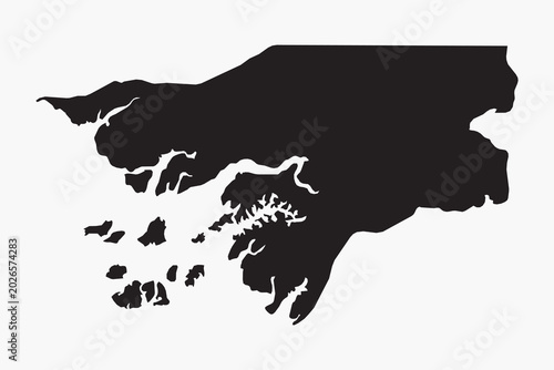 Schilderij op canvas Vector graphic artwork suitable for print and web containing flat detailed map o
