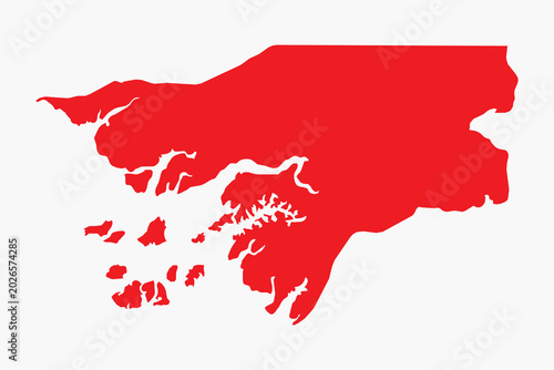 Foto Vector graphic artwork suitable for print and web containing flat detailed map o