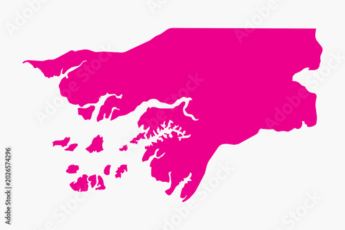 Bilde på lerret Vector graphic artwork suitable for print and web containing flat detailed map o