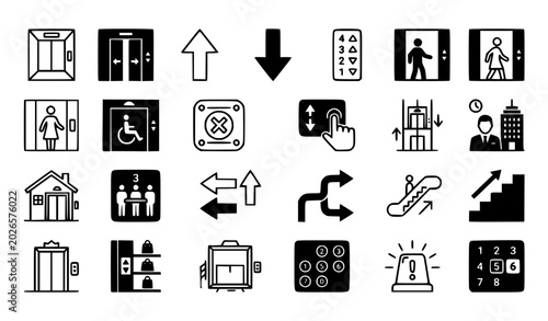 Bild auf Leinwand Musical Instrument Icon Vector Set Including Trumpets, Trombones, Horns, Tubas,