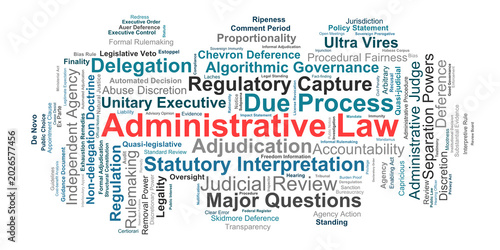 Bild auf Leinwand Administrative Law Word Cloud
