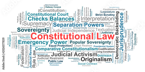 Fotografie Constitutional Law Word Cloud