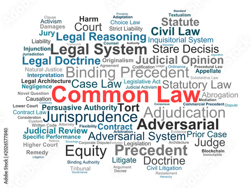 Obraz na plátně Common Law Word Cloud