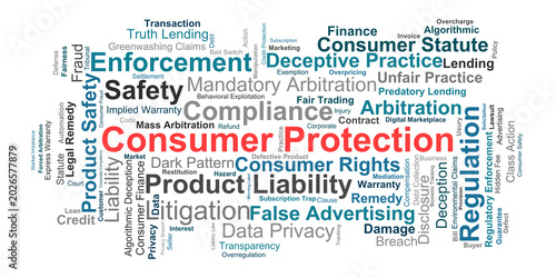 Bild auf Leinwand Consumer Protection Word Cloud