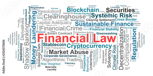 Bild auf Leinwand Financial Law Word Cloud