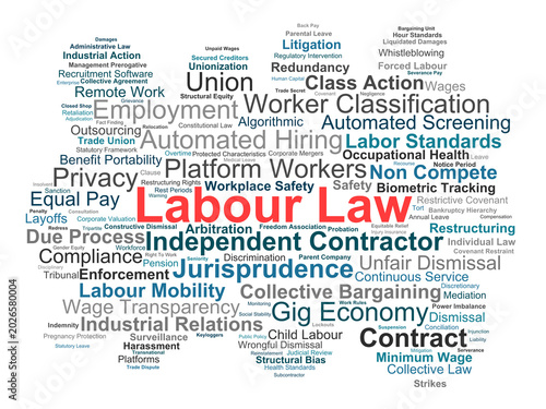Bild auf Leinwand Labour Law Word Cloud
