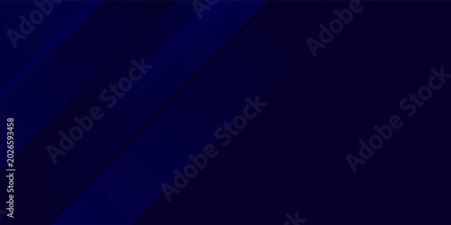 Quadro su tela Dark blue abstract background with elegant diagonal stripes for corporate identi