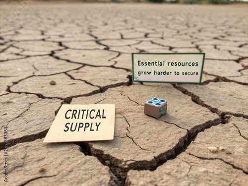 Critical Supply and Essential Resource Message on Dry Ground