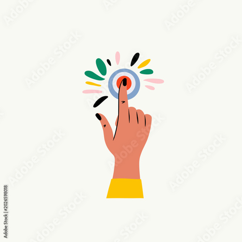 Canvastavla Digital fingertip connecting with glowing haptic sensor interface
