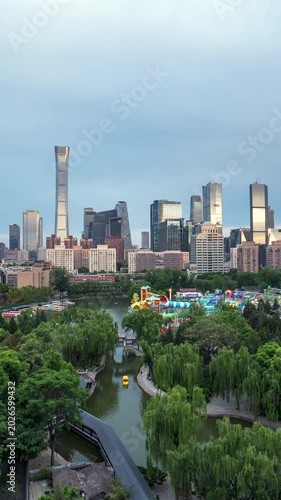 Beijing CBD skyline, Tuanjiehu Park extension and core business district building complex