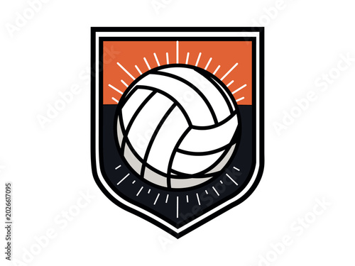 Soccer Ball Emblem with Shield Design in Bold Colors for Sports Logo