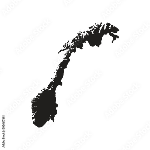 norway map silhoutette Suitable for posters and web icons