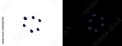 Quadro su tela Small Sparse Blue Particle Group Dot Cluster Dual Background
