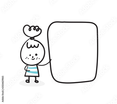 (speech bubbles) hand drawn business lady worker icons. Vector illustration.