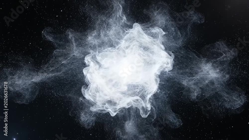 White cloud in space highlighting environmental sustainability and natural beauty