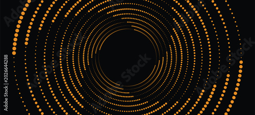 Collection of dotted circle wave vector icons. Ripple circle graphic design elements