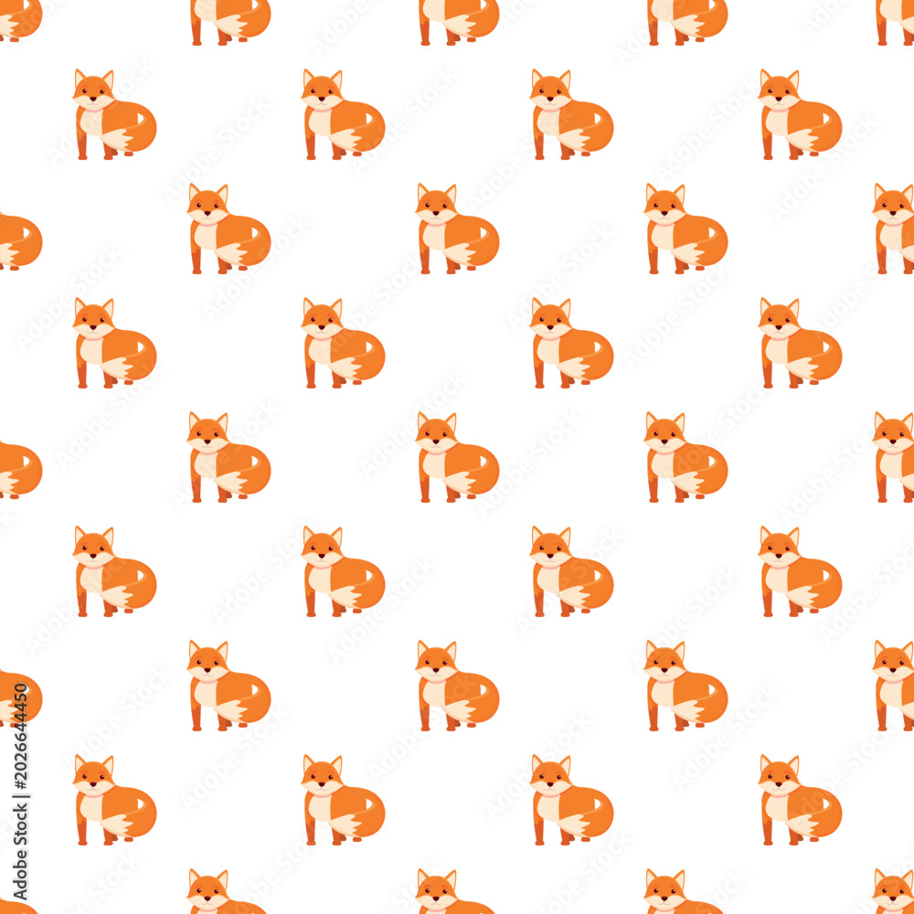Fototapeta premium Cute fox animals creating a vibrant and playful decorative background