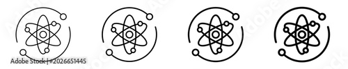 фотографія Atomic Structure Icon Set Different Style Collection