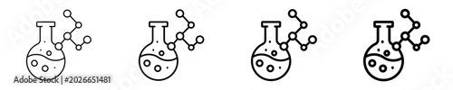 Molecular Structure Icon Set Different Style Collection
