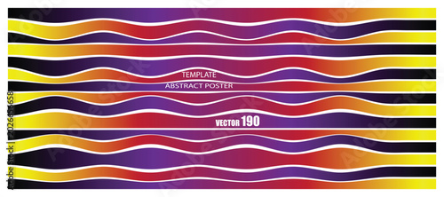 Foto Abstract background with colorful wavy lines and gradient stripes in modern design style