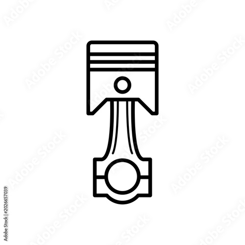 Obraz na płótnie Engine Piston and Connecting Rod Automotive Icon