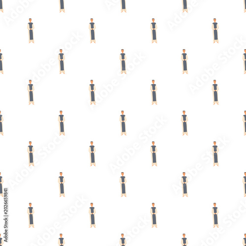 Foto Religious character wearing a clerical gown standing in a repeating pattern