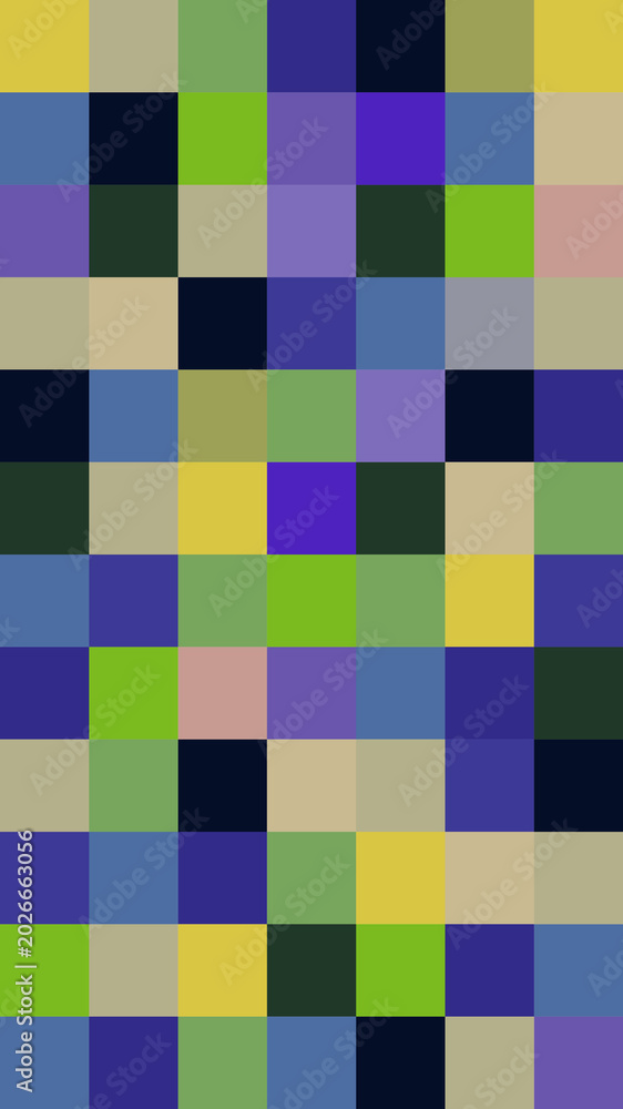 Fototapeta premium Colorful geometric pixel pattern, mobile wallpaper