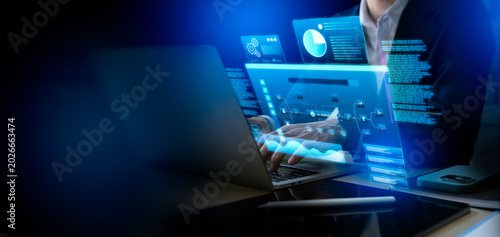 Obraz na płótnie AI workflow automation concept