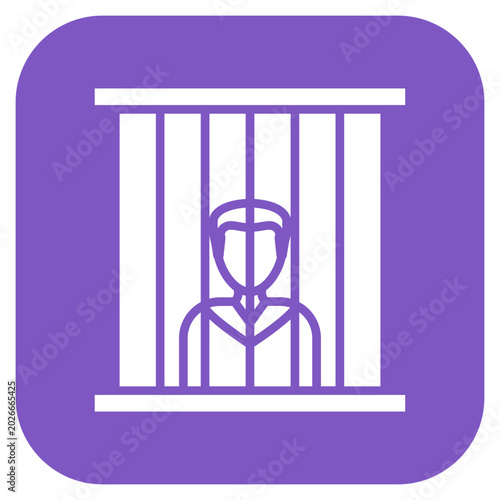 Obraz na plátně Jail icon style