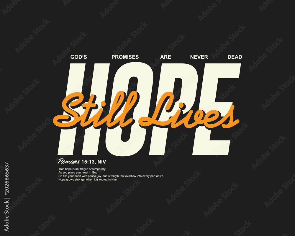 Fototapeta premium Christianity typography quotes Bible inspired streetwear design template graphic tee
