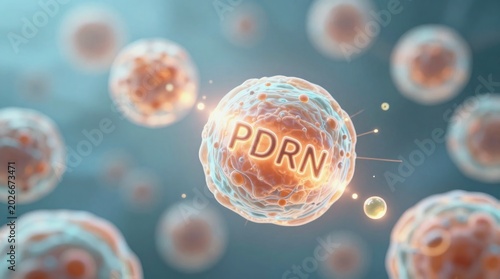 Innovative pdrn skincare solutions transforming skincare science laboratory research digital visualization high-tech environment