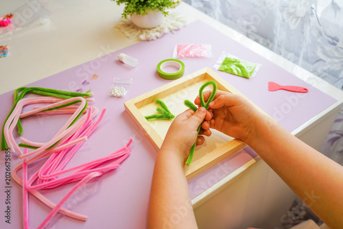Foto Creative play with fuzzy wires