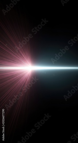 Ethereal glowing energy beam cuts through deep abstract void space. Minimalist composition highlighting subtle gradients and pure emptiness ,abstract ,smooth ,negative space