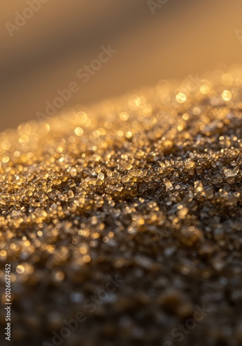 Extremely detailed macro view of countless tiny quartz grains forming a desert landscape texture under intense sunlight ,microscopic ,quartz ,coastline