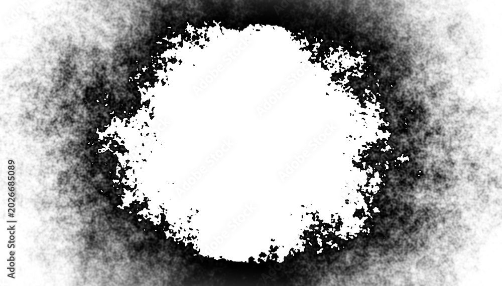 Obraz premium Overlay abstract round hole on black background, gradient grain, noise texture space transparent backdrop
