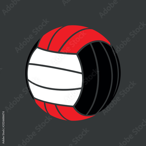 volleyball  silhouette vector illustration logo sticker isolated on white background.