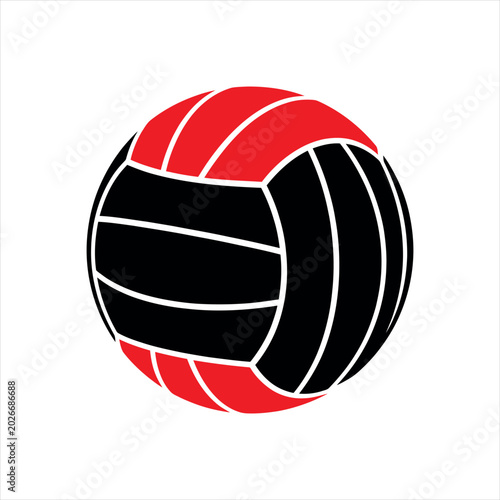  volleyball silhouette vector illustration logo sticker isolated on white background.