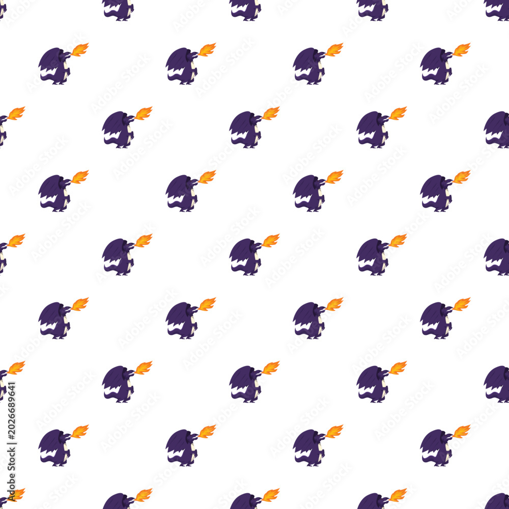 Fototapeta premium Cute cartoon dragon creating an endless fantasy background