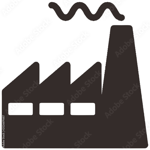 vector illustration of an factory 