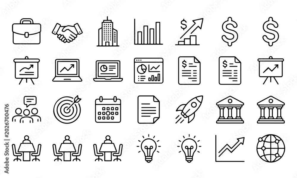 Fototapeta premium Creative Corporate Vector Icon Pack