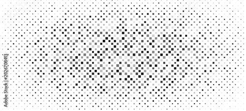Rectangle Dotted halftone gradient texture. Vanishing polka dot background. Repeating dots gradation illustration abstract simple